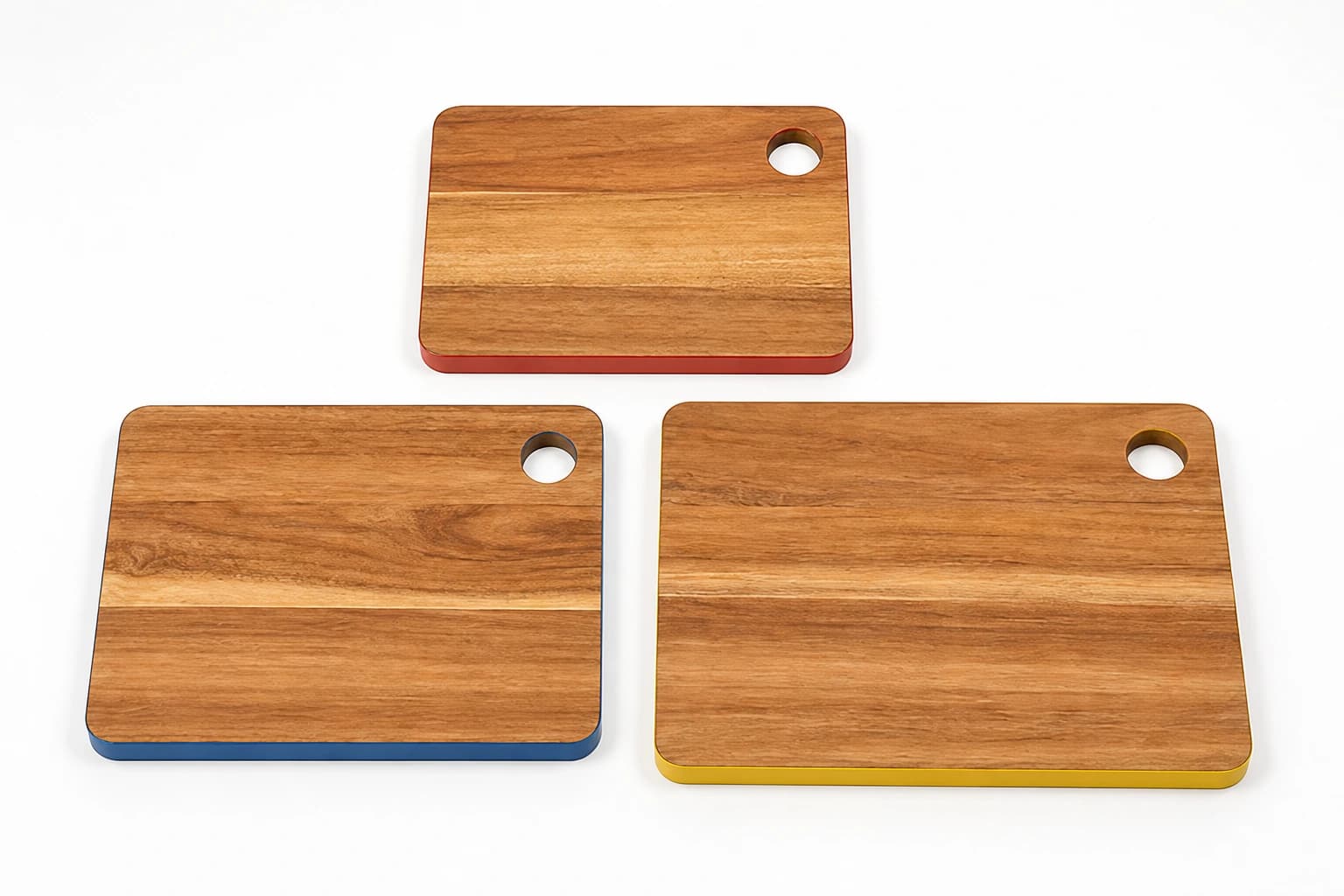 3-Piece Painted Edge Rectangle Board Set in Acacia Wood, item HD-AC022 / HD-AC023 / HD-AC024