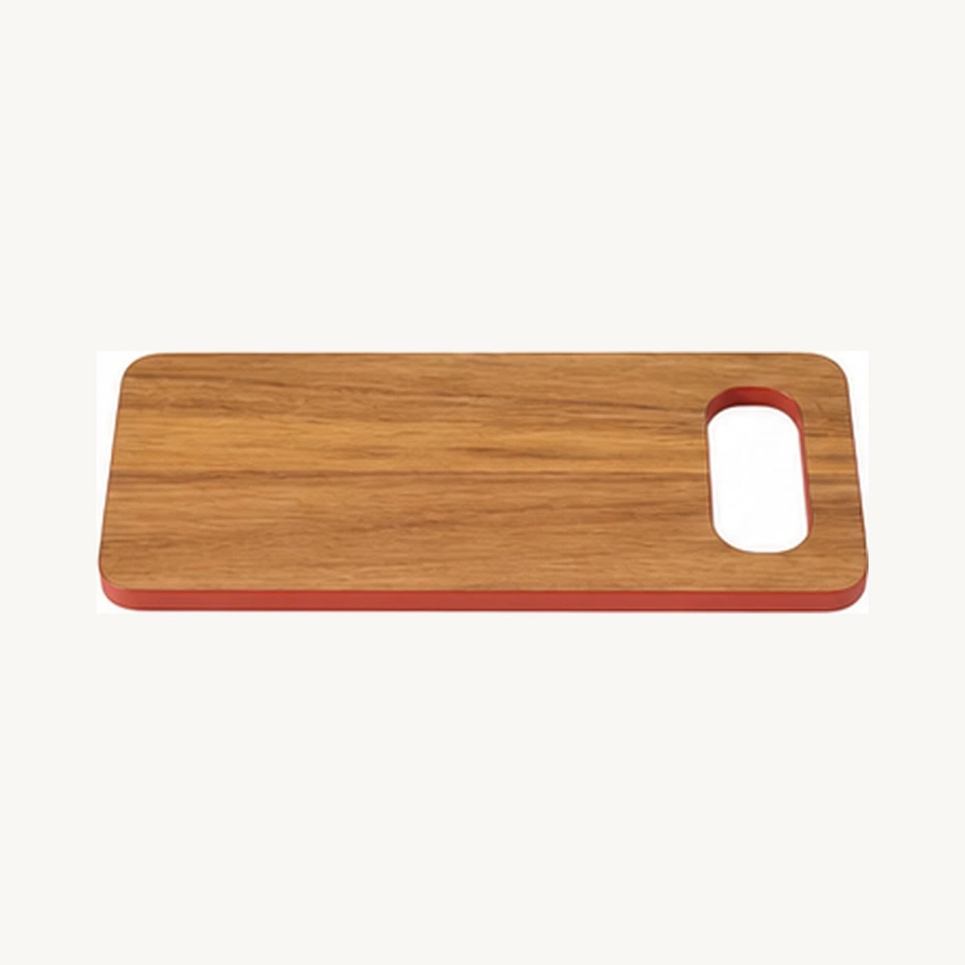 Long Painted Edge Cutting Board — Single in Acacia Wood, item HD-AC025