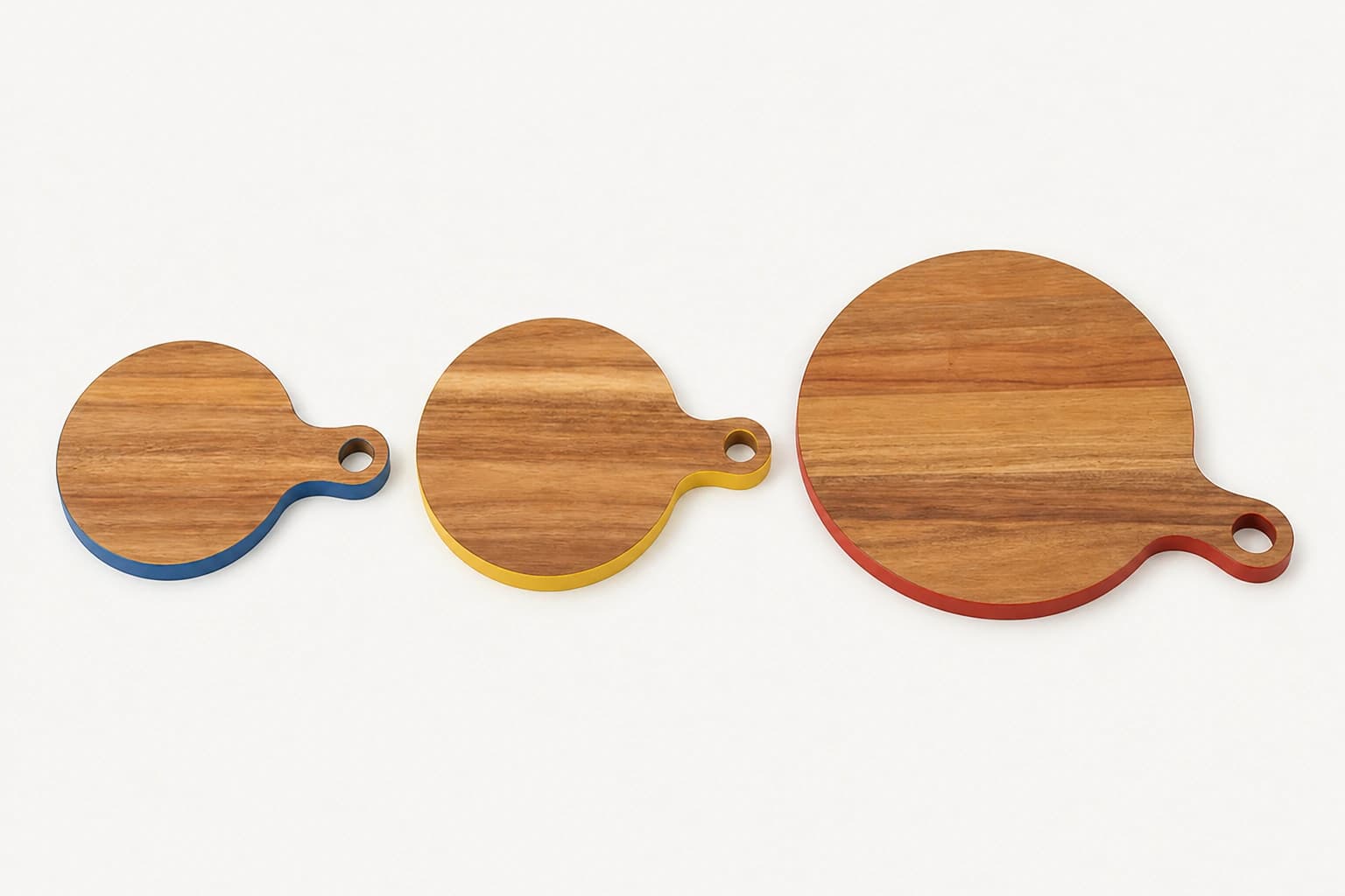 3-Piece Long Painted Edge Board Set in Acacia Wood, item HD-AC028 / HD-AC029 / HD-AC030