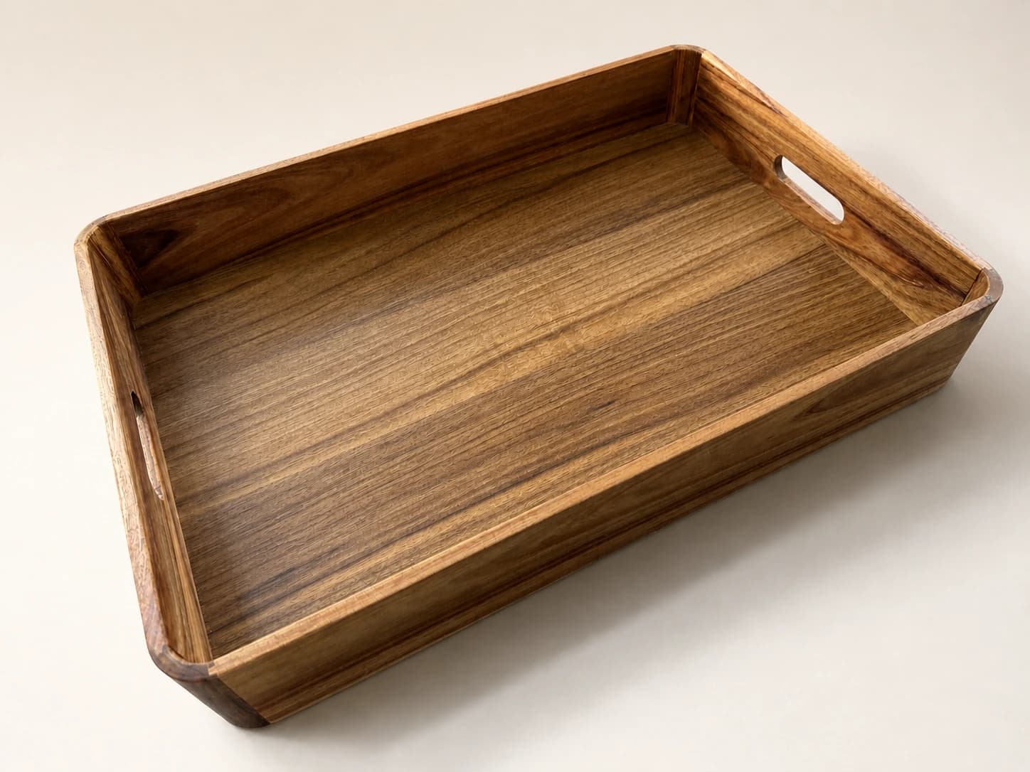 Rounded-Corner Serving Tray in Acacia Wood, item HD-AC04