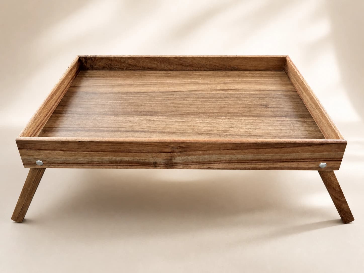 Folding Leg Serving Tray in Acacia Wood, item HD-AC06