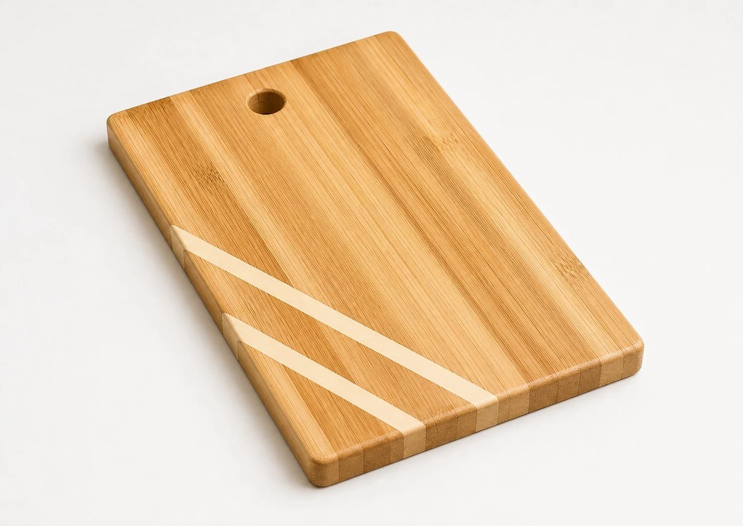 Bamboo Cutting Board with Handle in Natural Bamboo, item HD-B012