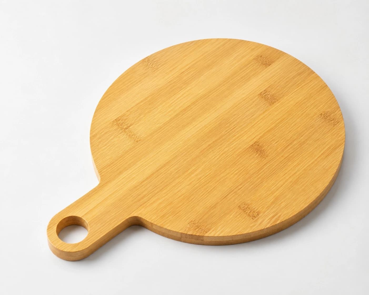 Round Bamboo Serving & Cutting Board in Natural Bamboo, item HD-B014