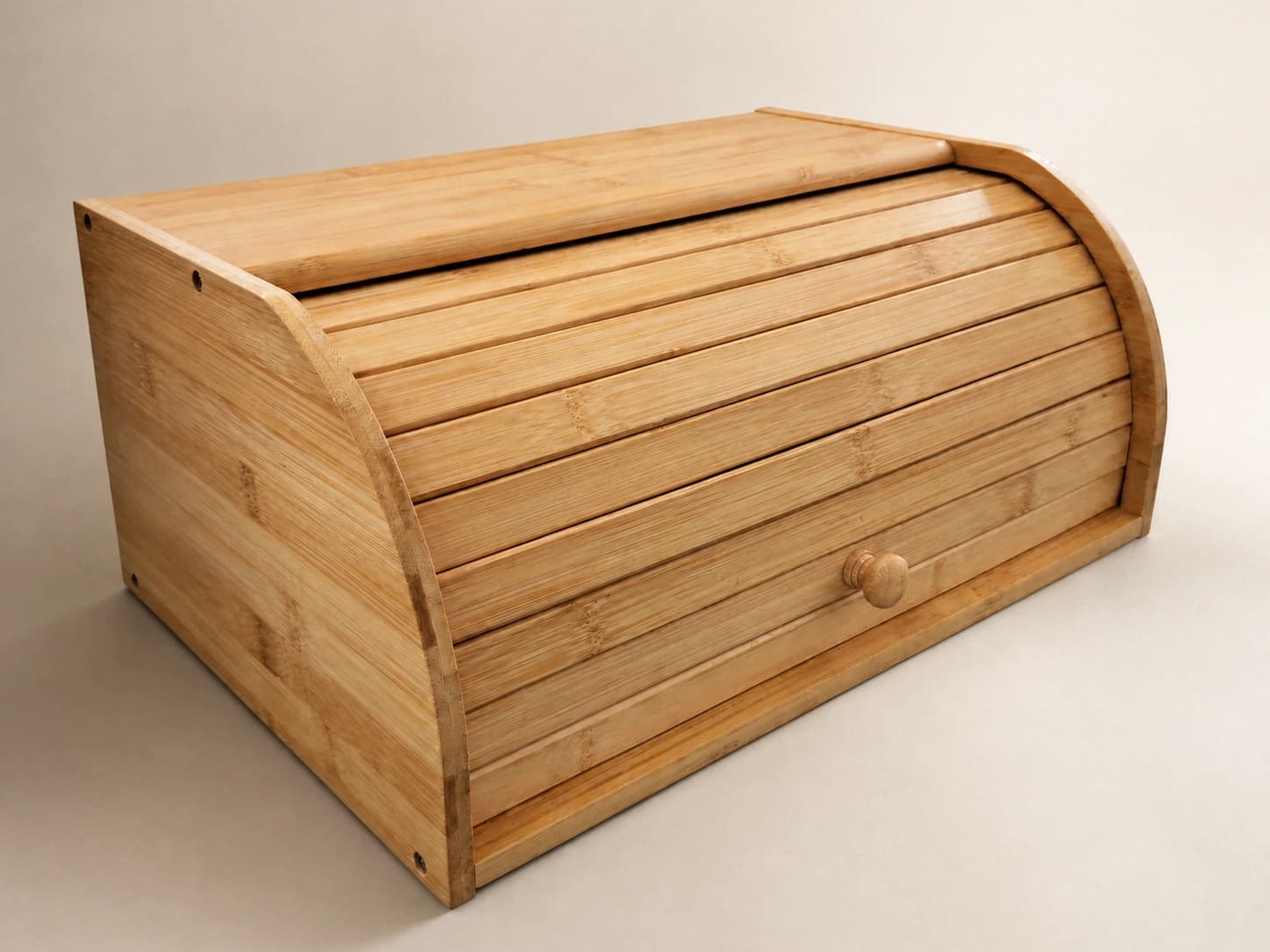 Roll-Top Bread Box in Natural Bamboo, item HD-BC02
