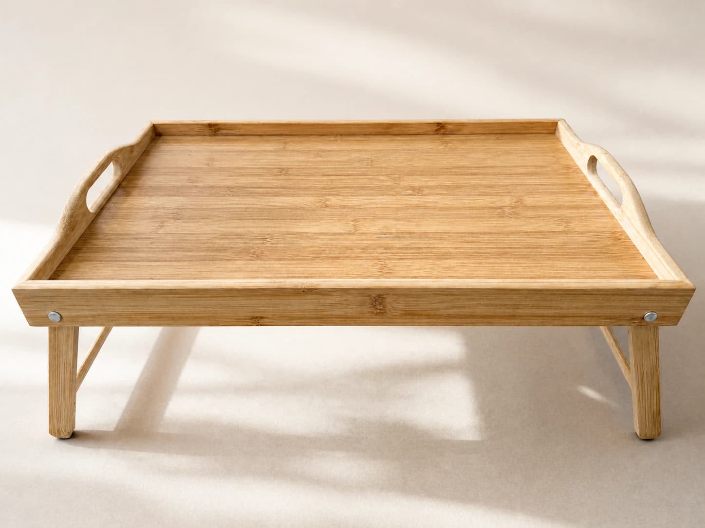 Folding Bed Tray in Natural Bamboo, item HD-BC03