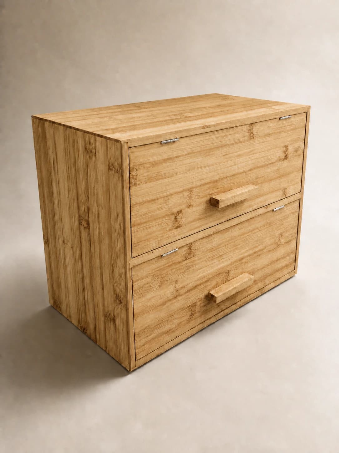 Double-Lid Storage Box in Natural Bamboo, item HD-BK11