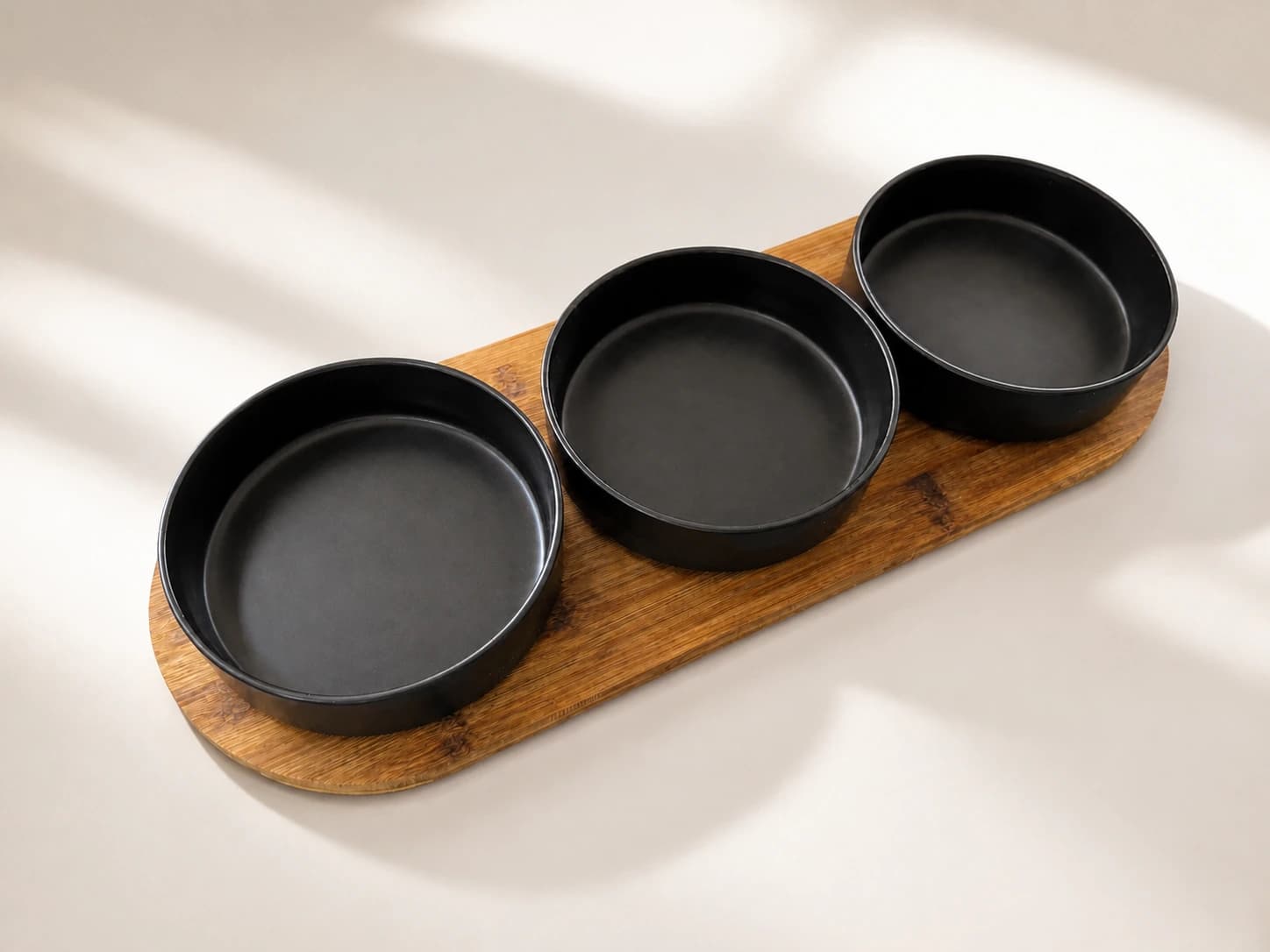 3-Bowl Serving Set in Natural Bamboo, item HD-K02