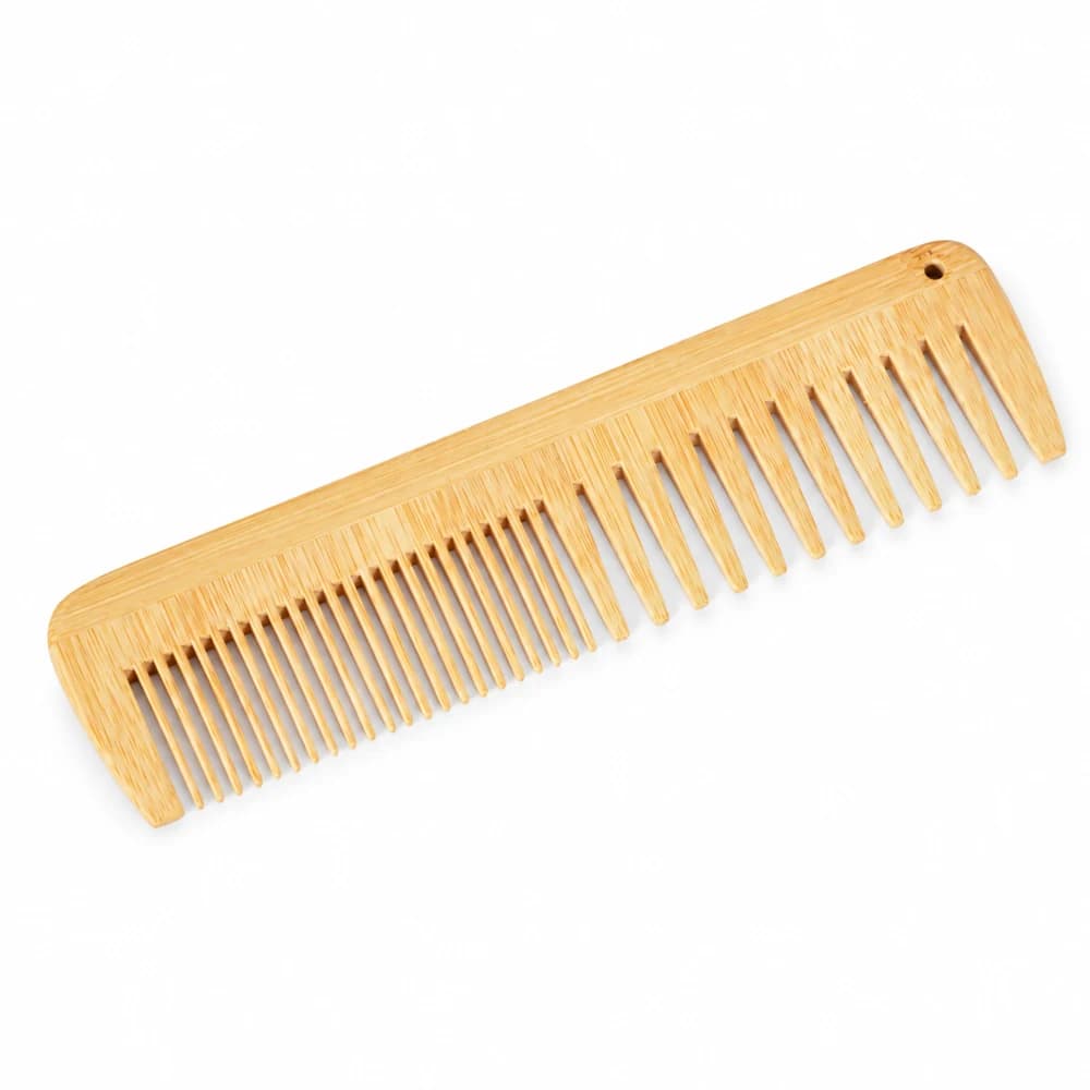 HD-BC23 Double-Sided Bamboo Beard Comb, 18 × 4.8 × 0.7 cm